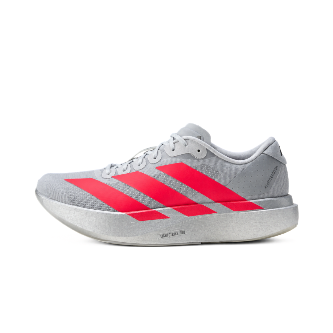 adidas Adizero Evo SL Silver Metallic Lucid Red by ADIDAS RUNNING