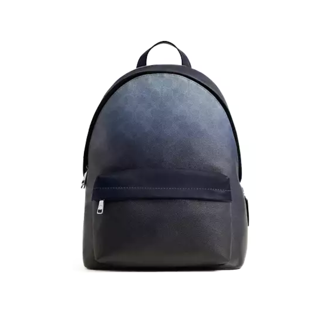 Coach Taylor Backpack In Ombre Signature Canvas Silver Blue by COACH