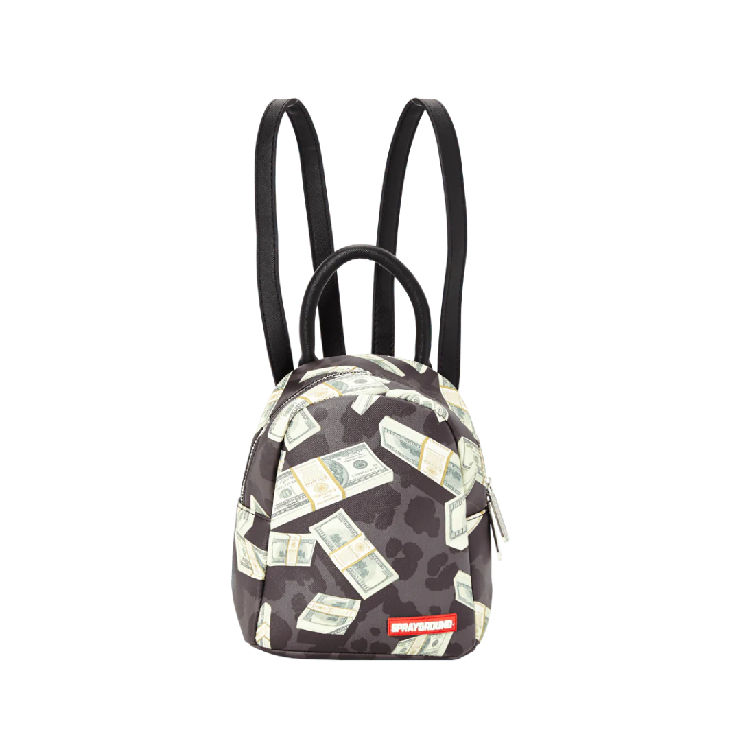 Sprayground money on black leopard print mini black by SPRAYGROUND