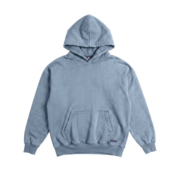 OVERDYED HEAVY WEIGHT HOODIE (GREY BLUE) by GREY AREA