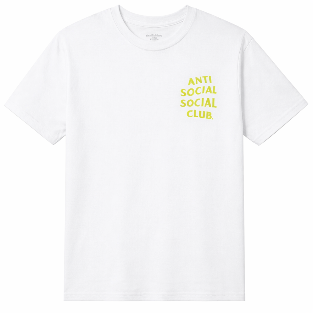 ASSC YELLOW BANDED TEE WHITE by ASSC