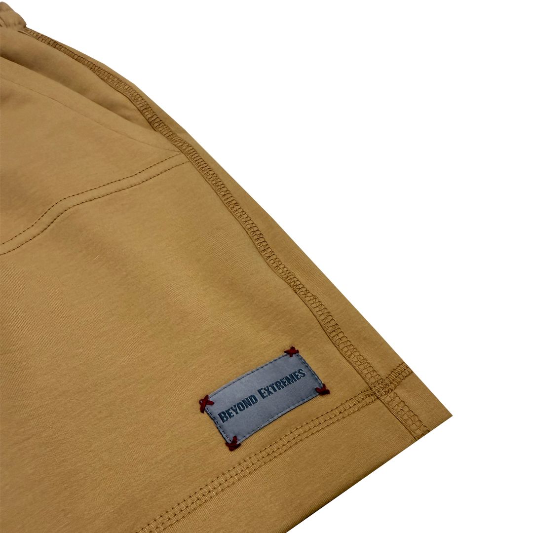 Kantha Carpenter Shorts in Khakhi by Beyond Extremes