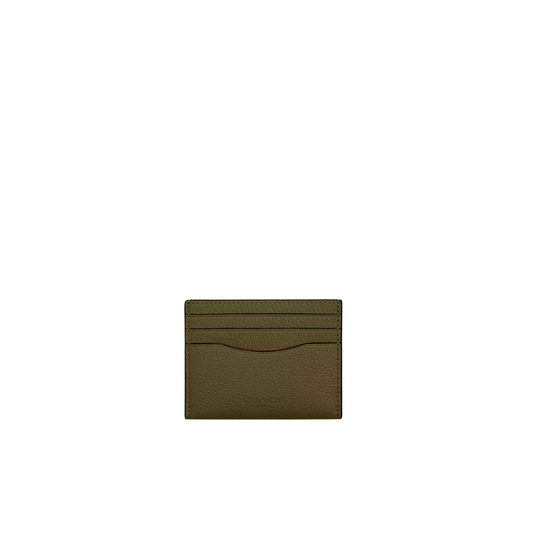 COACH Slim Id Card Case pebbled leather Silver Olive by COACH