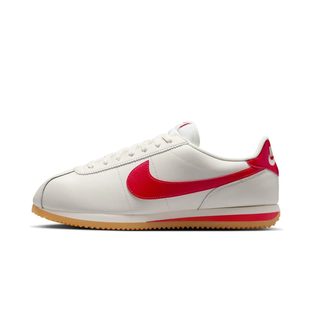 Nike Cortez Leather Sail Gum Yellow University Red by NIKE