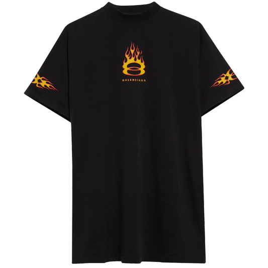 BALENCIAGA BURNING UNITY VINTAGE JERSEY BLACK by Balenciaga Apparel
