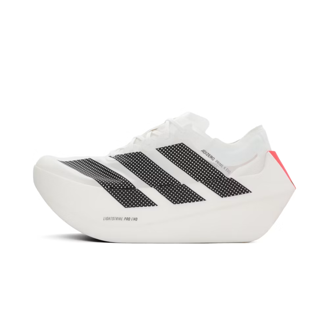 adidas Adizero Evo X White Black Lucid Red by ADIDAS RUNNING