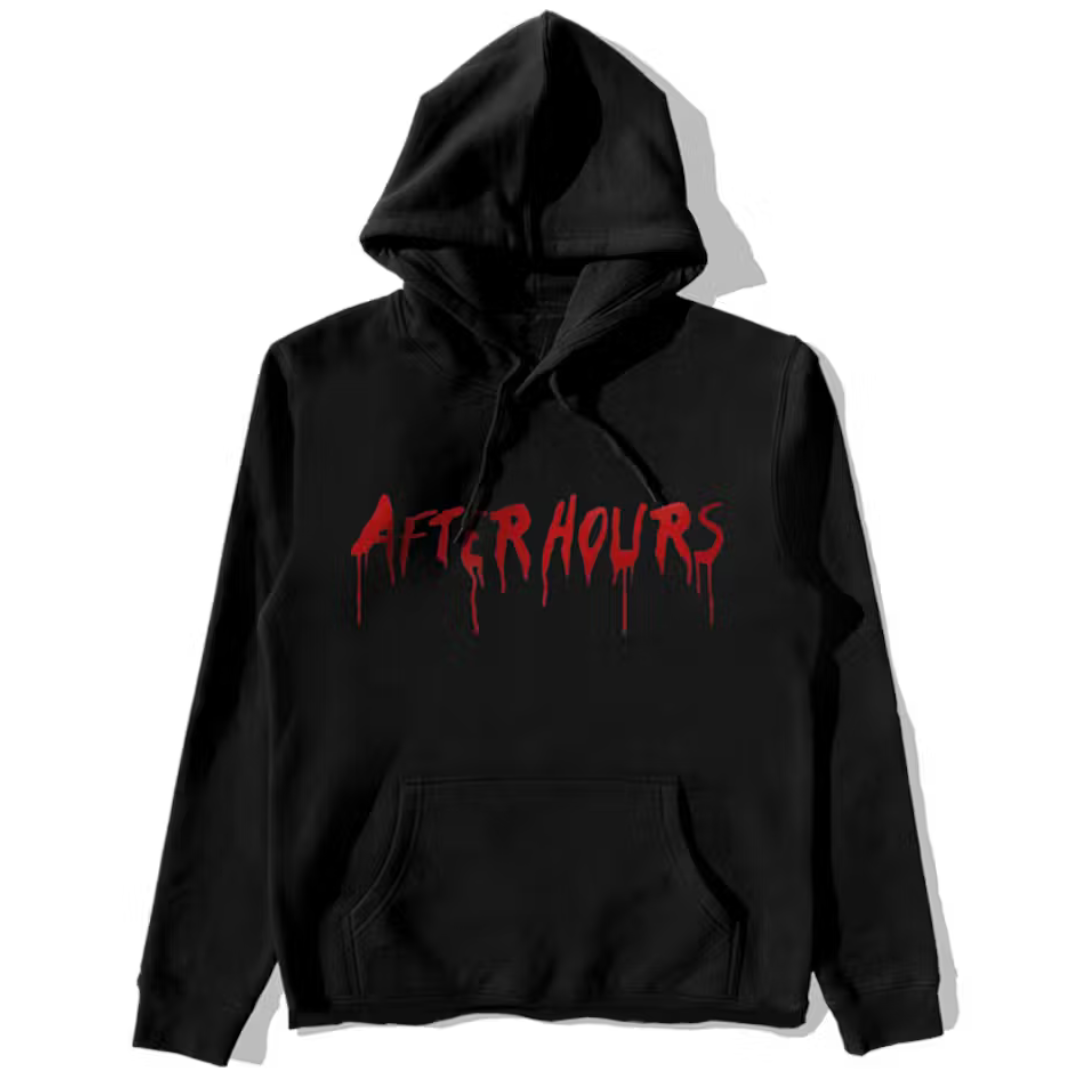 The Weeknd x Vlone After Hours Blood Drip Pullover Hood Black by VLONE