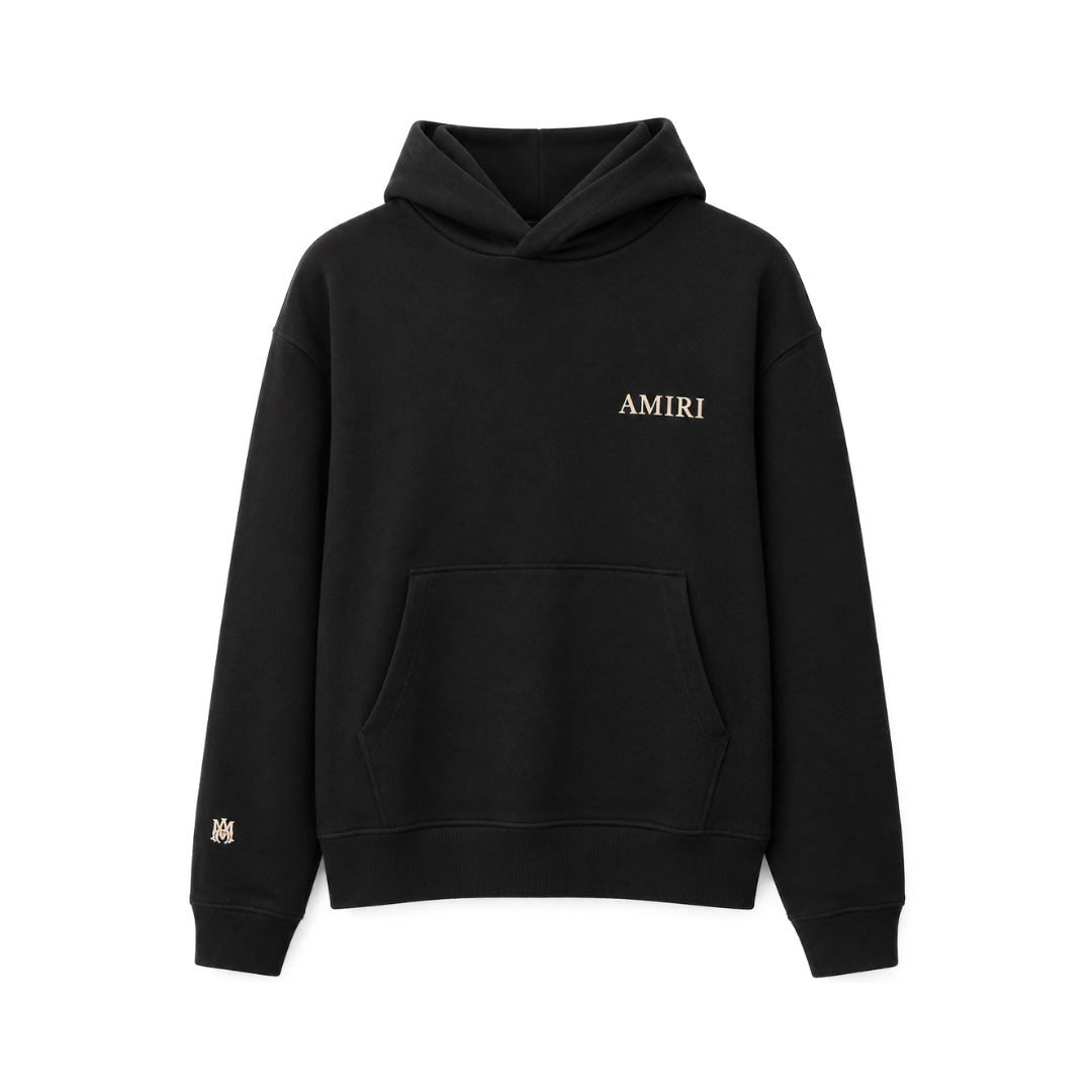 AMIRI PUFF LOGO HOODIE BLACK by AMIRI Apparel
