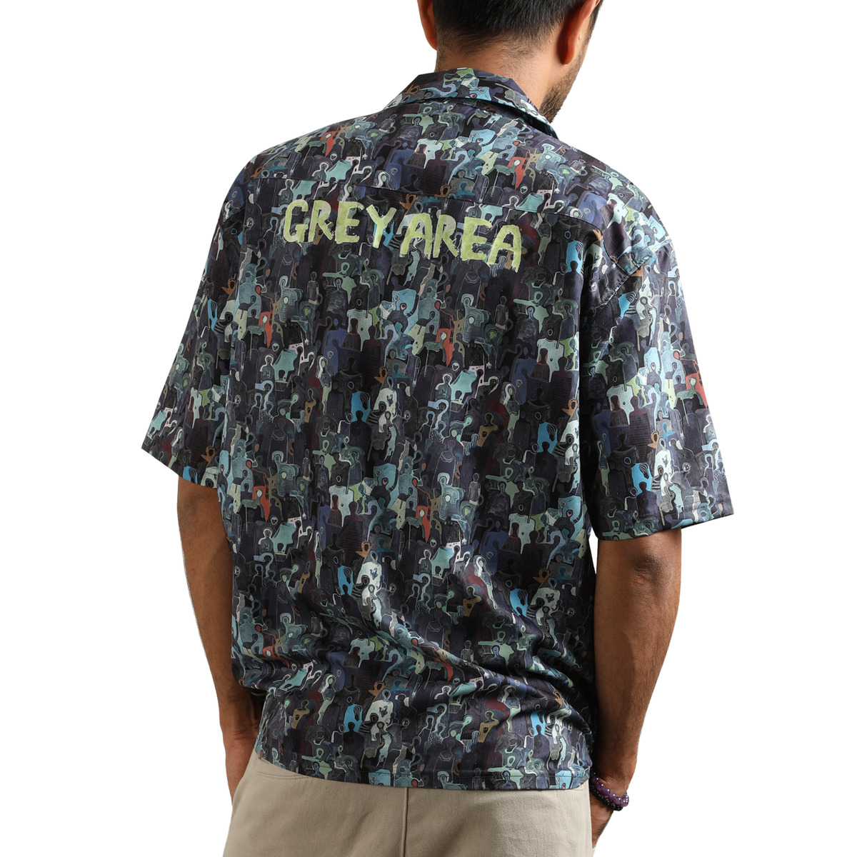 MIDNIGHT MOSAIC CUBAN COLLAR SHIRT by GREY AREA
