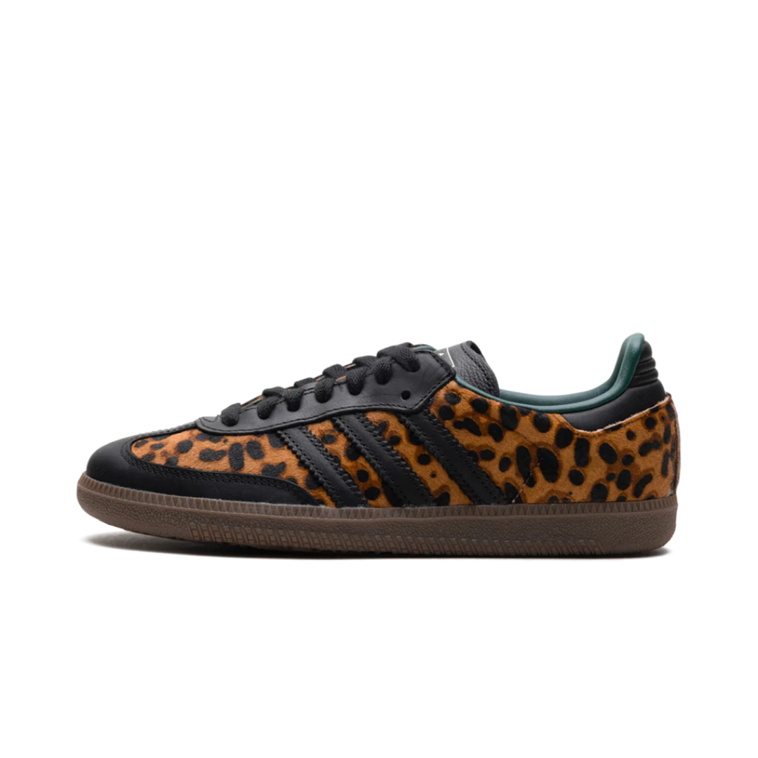 adidas Samba OG Black Green Leopard (W) by ADIDAS