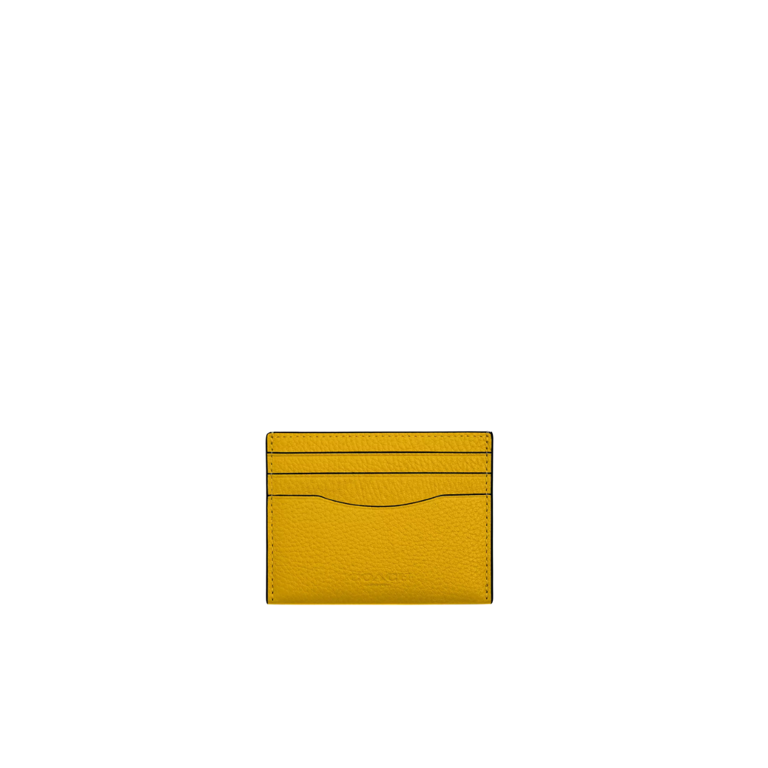 COACH Slim Id Card Case pebbled leather Honey by COACH