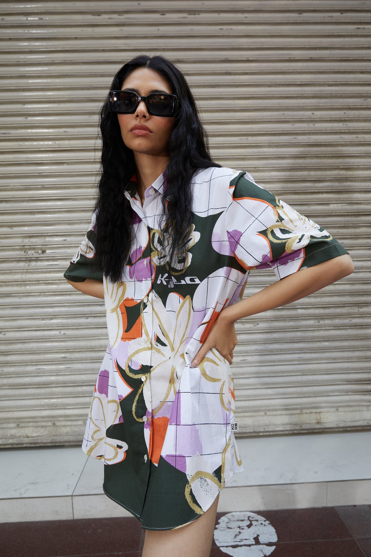 NOVA GRID SHIRT DRESS by Kilogram
