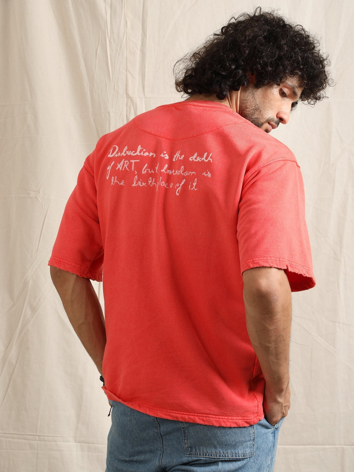 ART QUOTE T-SHIRT (SCARLET) by GREY AREA
