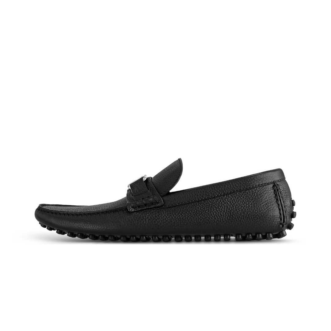 LOUIS VUITTON HOCKENHEIM LEATHER MOCCASINS	BLACK by Louis Vuitton