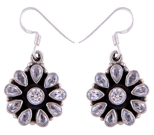925 Sterling Silver White Cubic Zirconia Earrings - R3500009-30