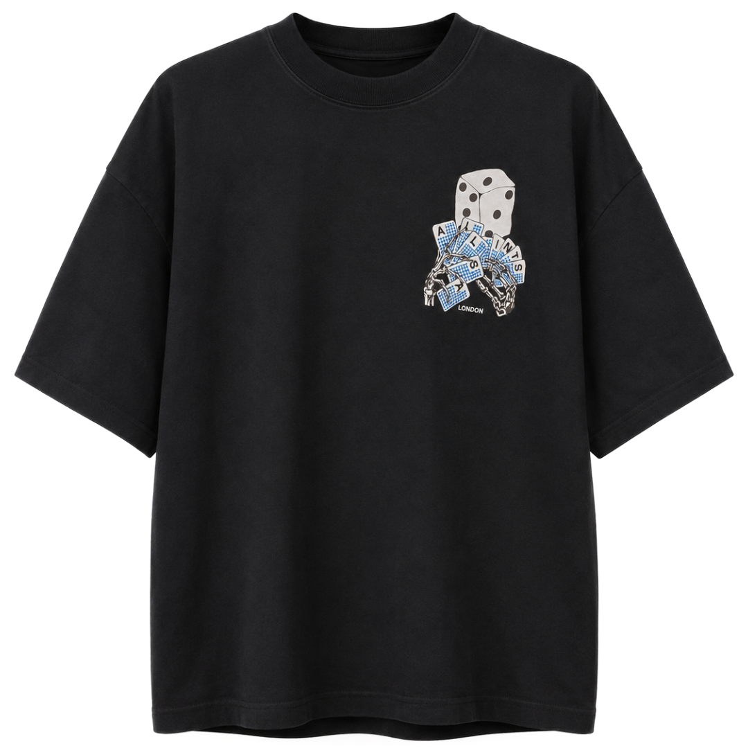 ALL SAINTS DICE TEE BLACK by ALL SAINTS