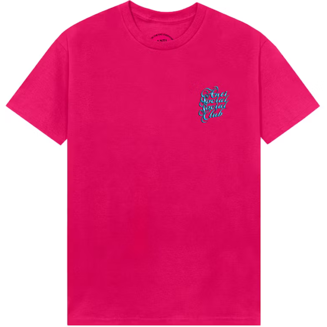 Anti Social Social Club Eyelash Tee Pink by ASSC
