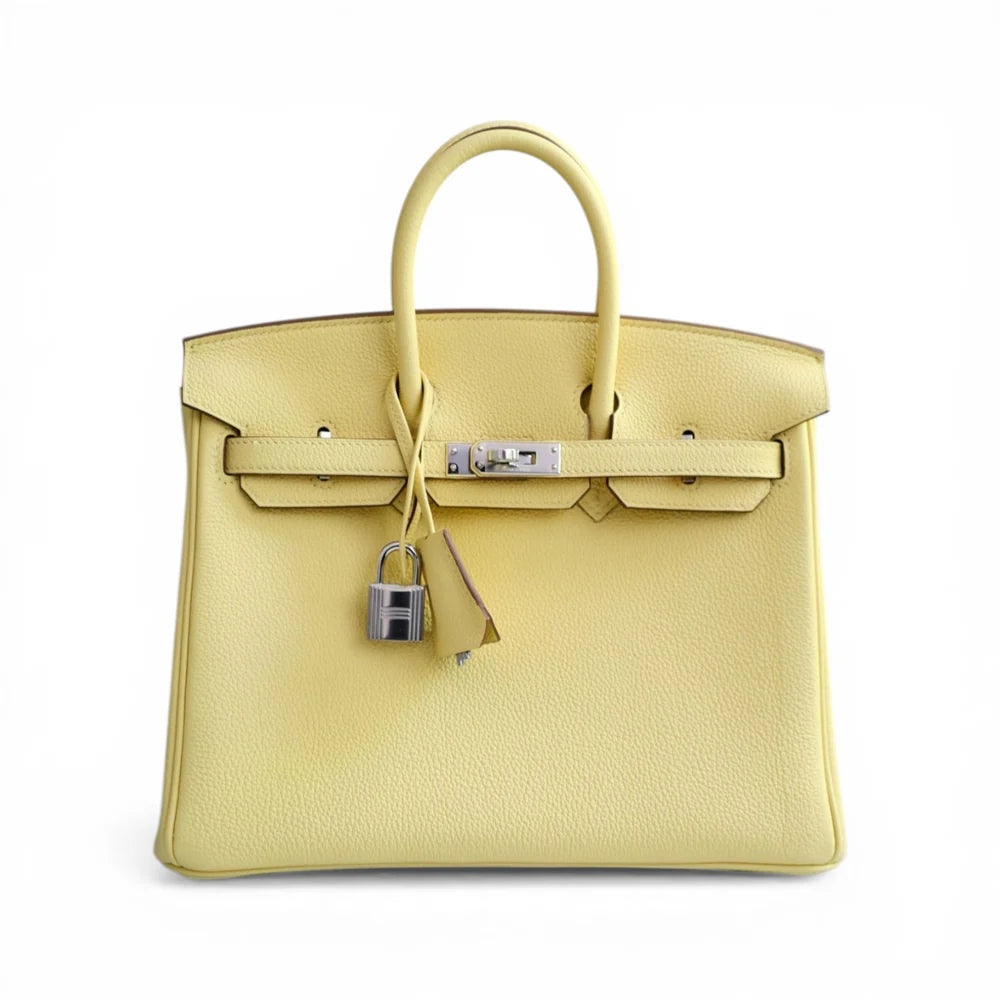 Hermès Birkin 25 – Jaune Poussin Togo Leather with Palladium Hardware