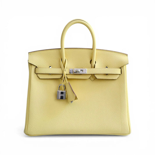 Hermès Birkin 25 – Jaune Poussin Togo Leather with Palladium Hardware - Zeuskicks