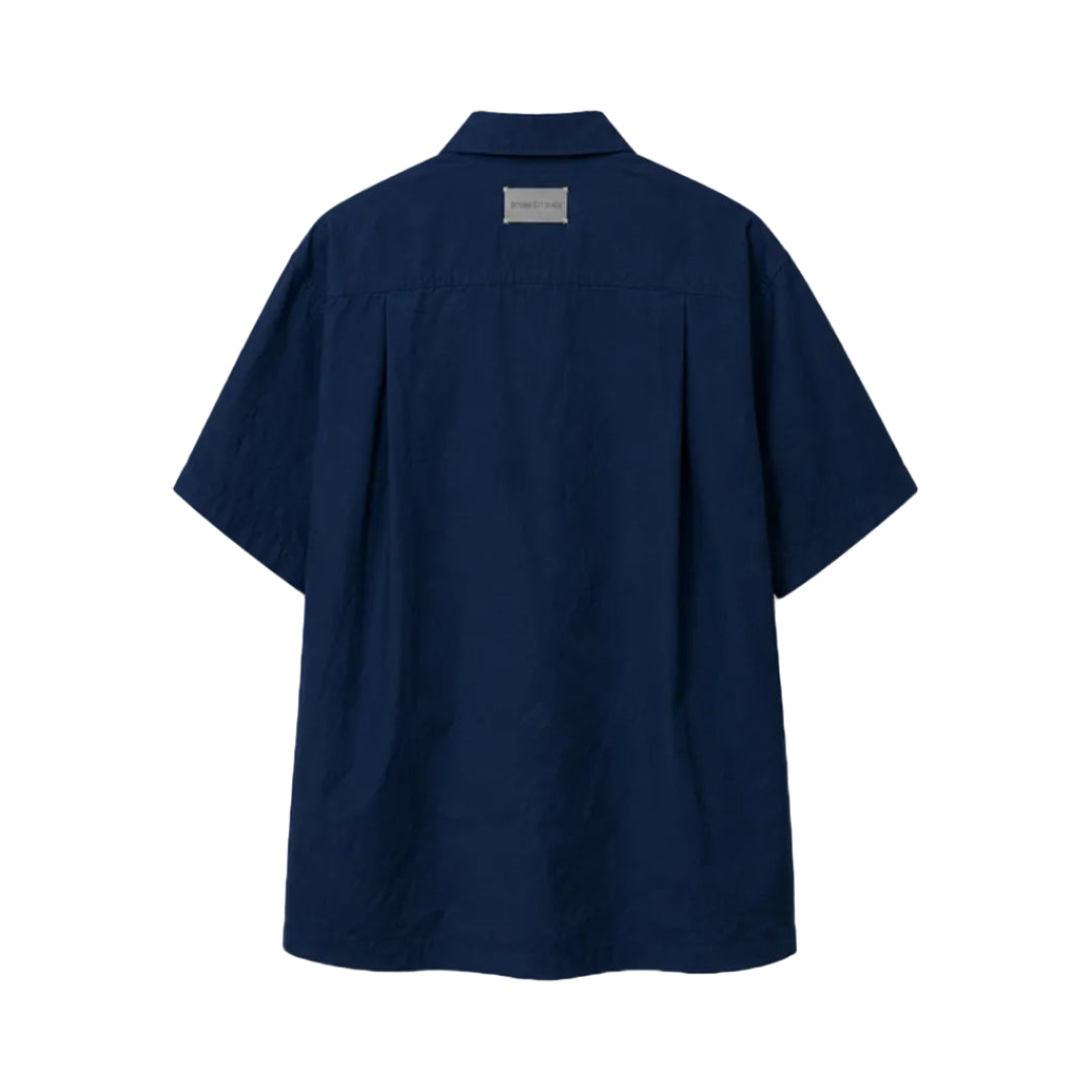 Stencil Farmland Shirt in Navy [Unisex] by Beyond Extremes