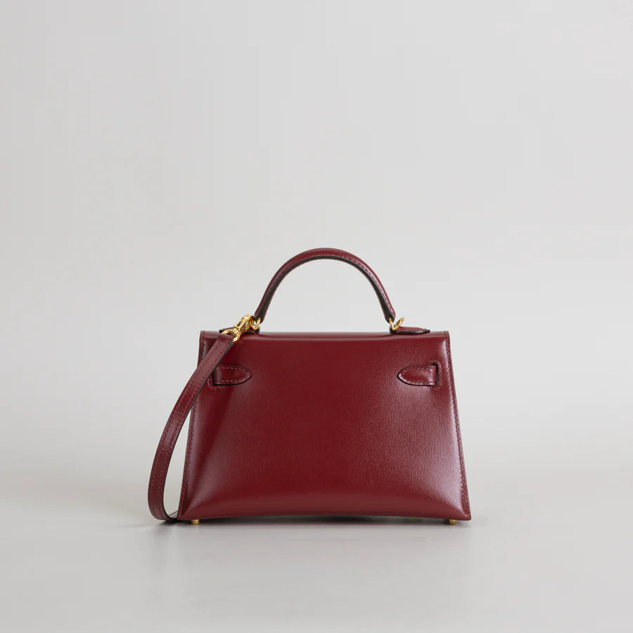 Hermès Mini Kelly II 20 – Rouge H Box Calf Leather with Gold Hardware (GHW) - Zeuskicks