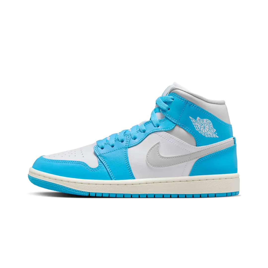 Jordan 1 Mid Dark Powder Blue White Sail Neutral Grey (W) by Nike Air Jordan
