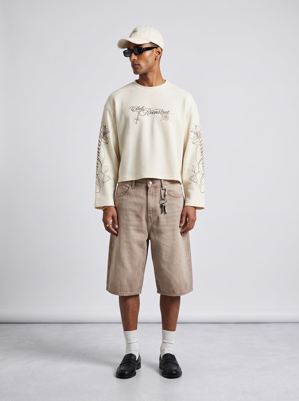 Godspeed Waffle tee - Antique white by RECNSTRCT