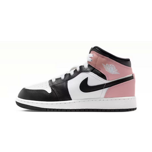 Jordan 1 Mid White Rust Pink Black (GS) by Nike Air Jordan