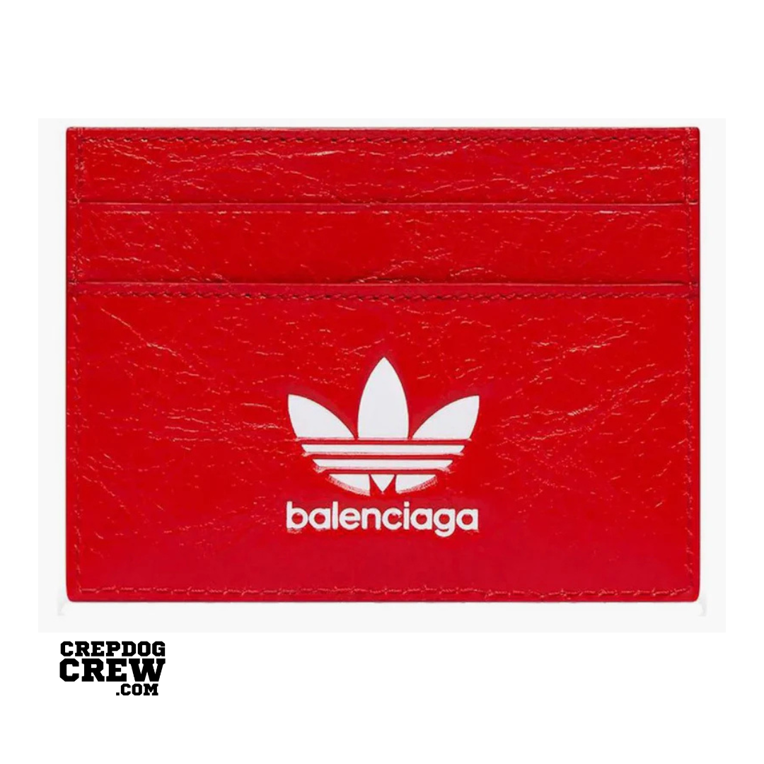 BALENCIAGA X ADIDAS CARD HOLDER RED by Balenciaga Accessories