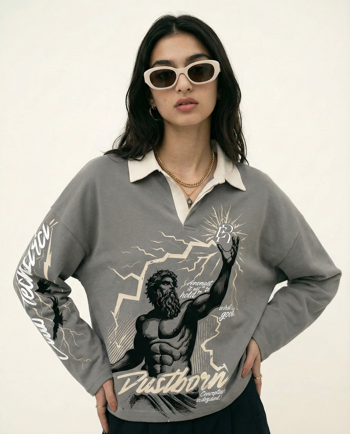 Dustborn sweatshirt - Steel grey by RECNSTRCT