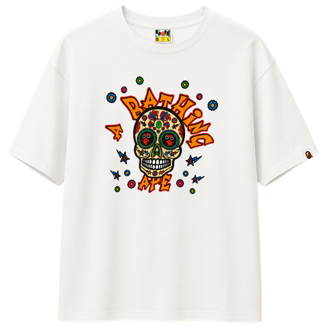 BAPE SUGAR SKULL TEE WHITE by BAPE