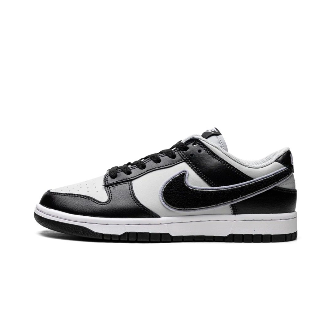 Nike Dunk Low Chenille Swoosh Black Grey by Nike Dunk