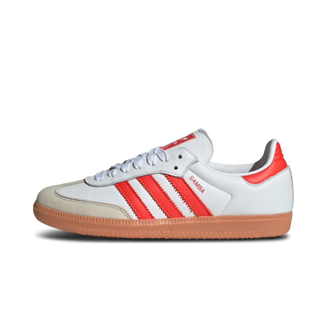 adidas Samba OG White Solar Red Gum (W) by ADIDAS