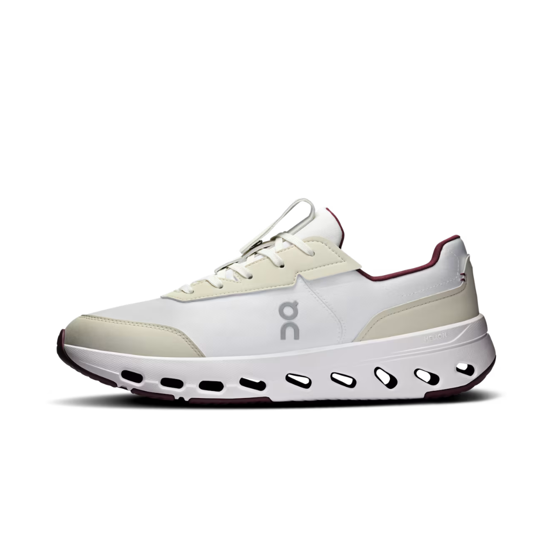 On Running THE ROGER Wildcard Ivory Maroon by ON