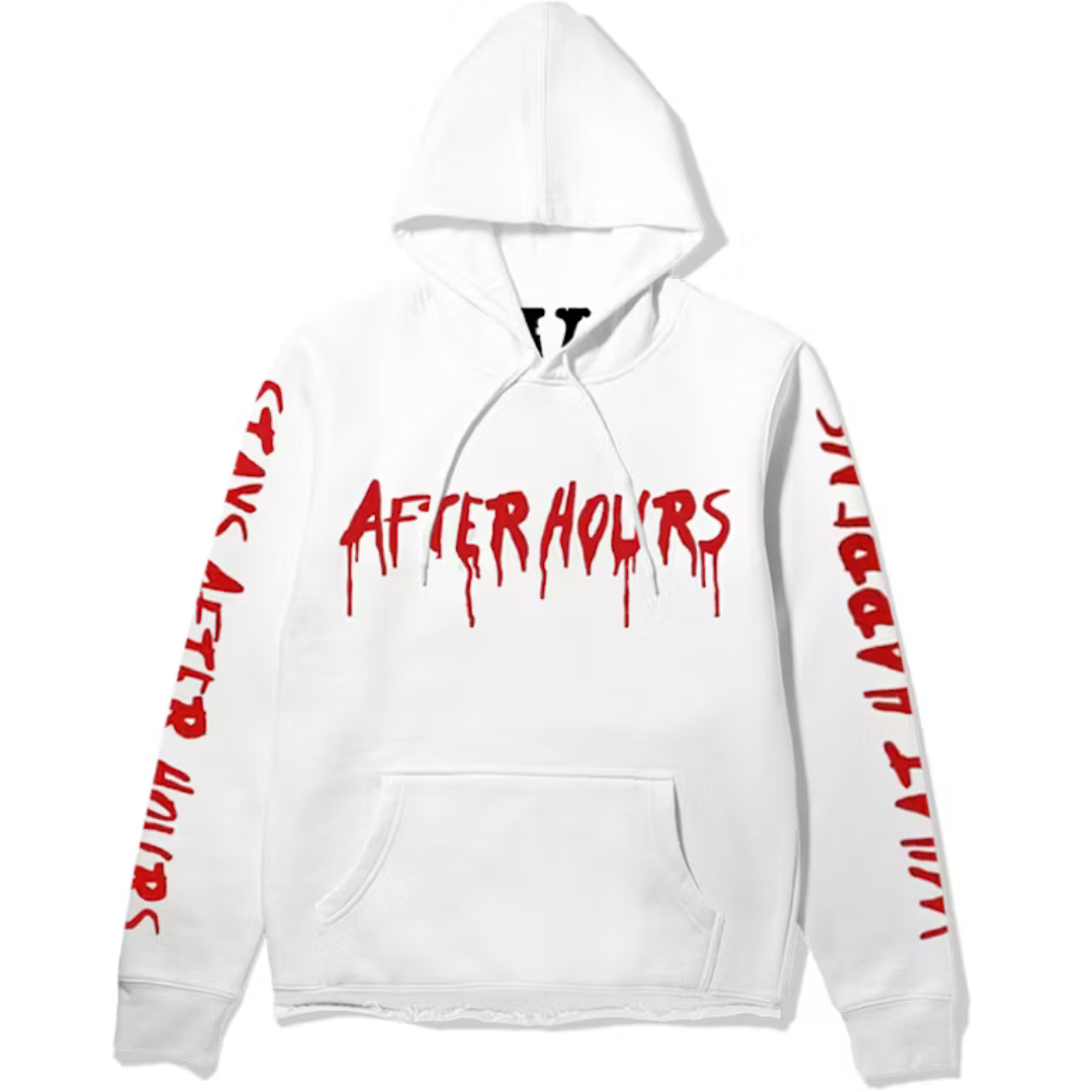 The Weeknd x Vlone What Happens After Hours Pullover Hood White by VLONE