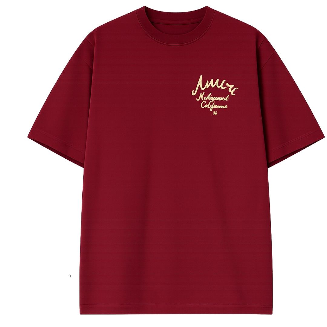 AMIRI HOLLYWOOD TEE BURGUNDY by AMIRI Apparel