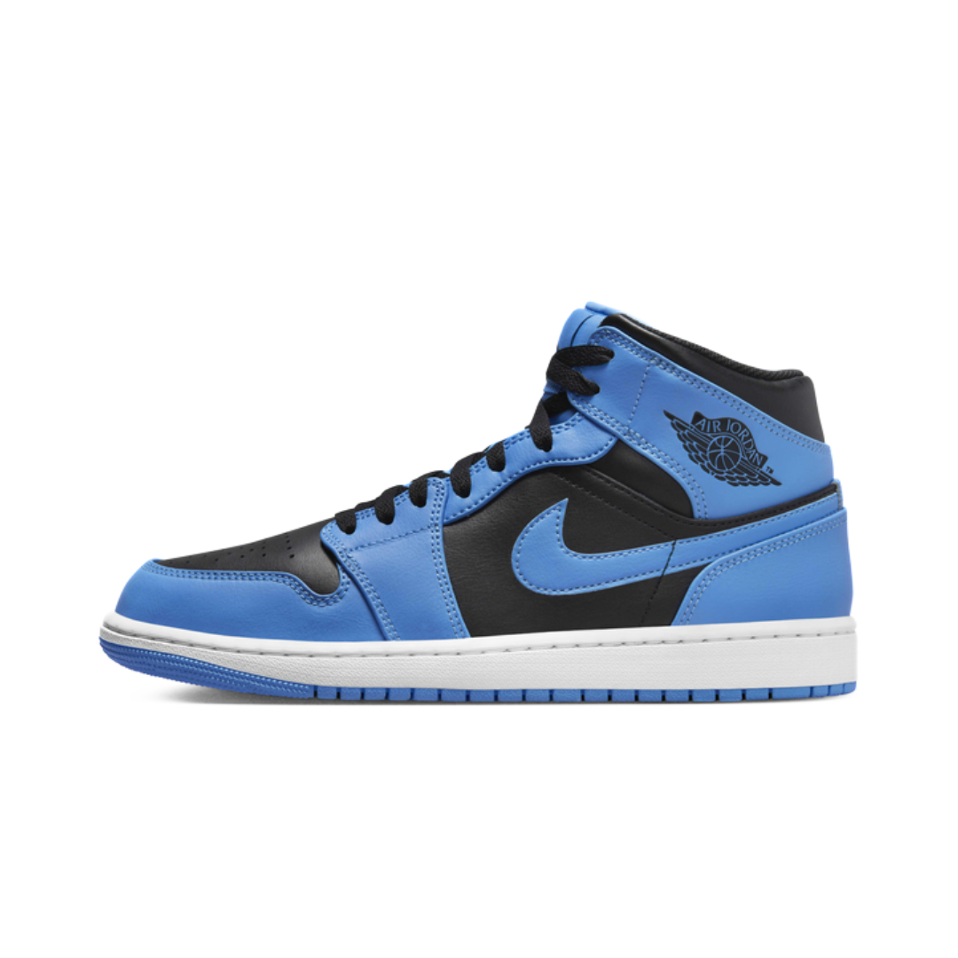 Jordan 1 Mid University Blue Black by Nike Air Jordan