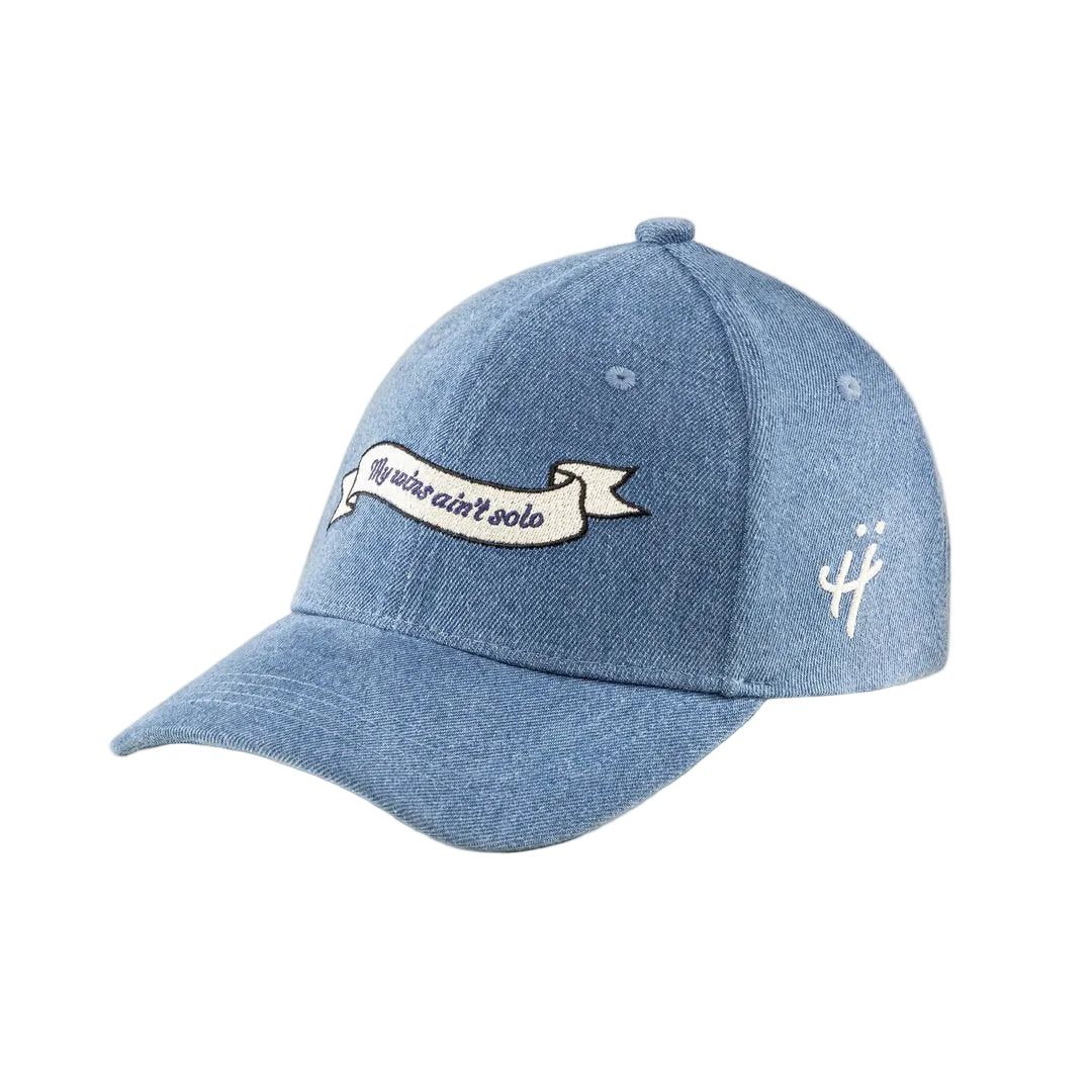 "Grateful for every hand that helped" denim cap by HUMBLEHEADS