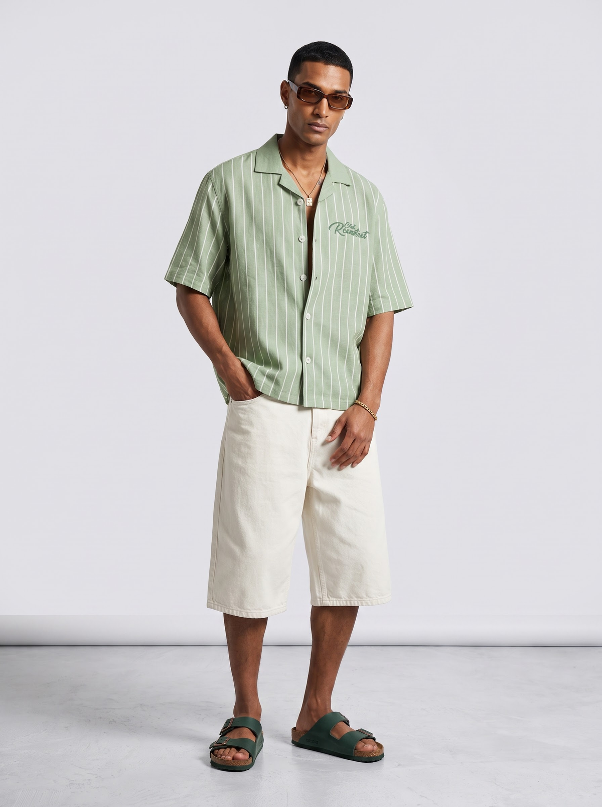 Valley Verdant - Linen sage green by RECNSTRCT