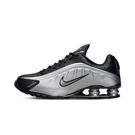 Nike Shox R4 Metallic Silver Black by NIKE