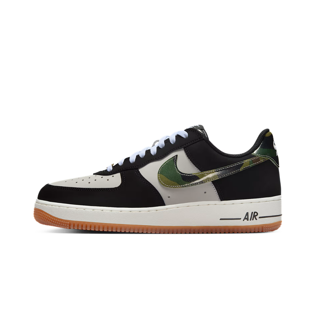 Nike Air Force 1 Low '07 LV8 Black Patent Camo Swoosh by NIKE