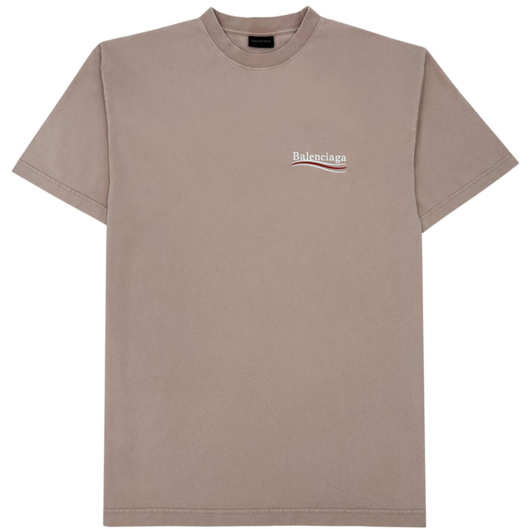 BALENCIAGA LARGE FIT T-SHIRT POL CAMP CRACK PRINT SHELL BLACK RED by Balenciaga Apparel