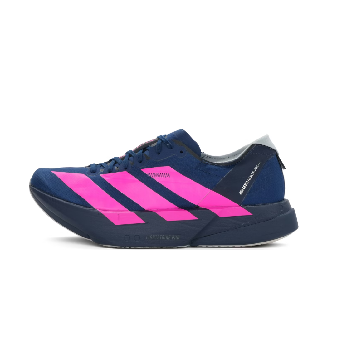 adidas Adizero Adios Pro 4 Dark Blue Shock Pink by ADIDAS RUNNING