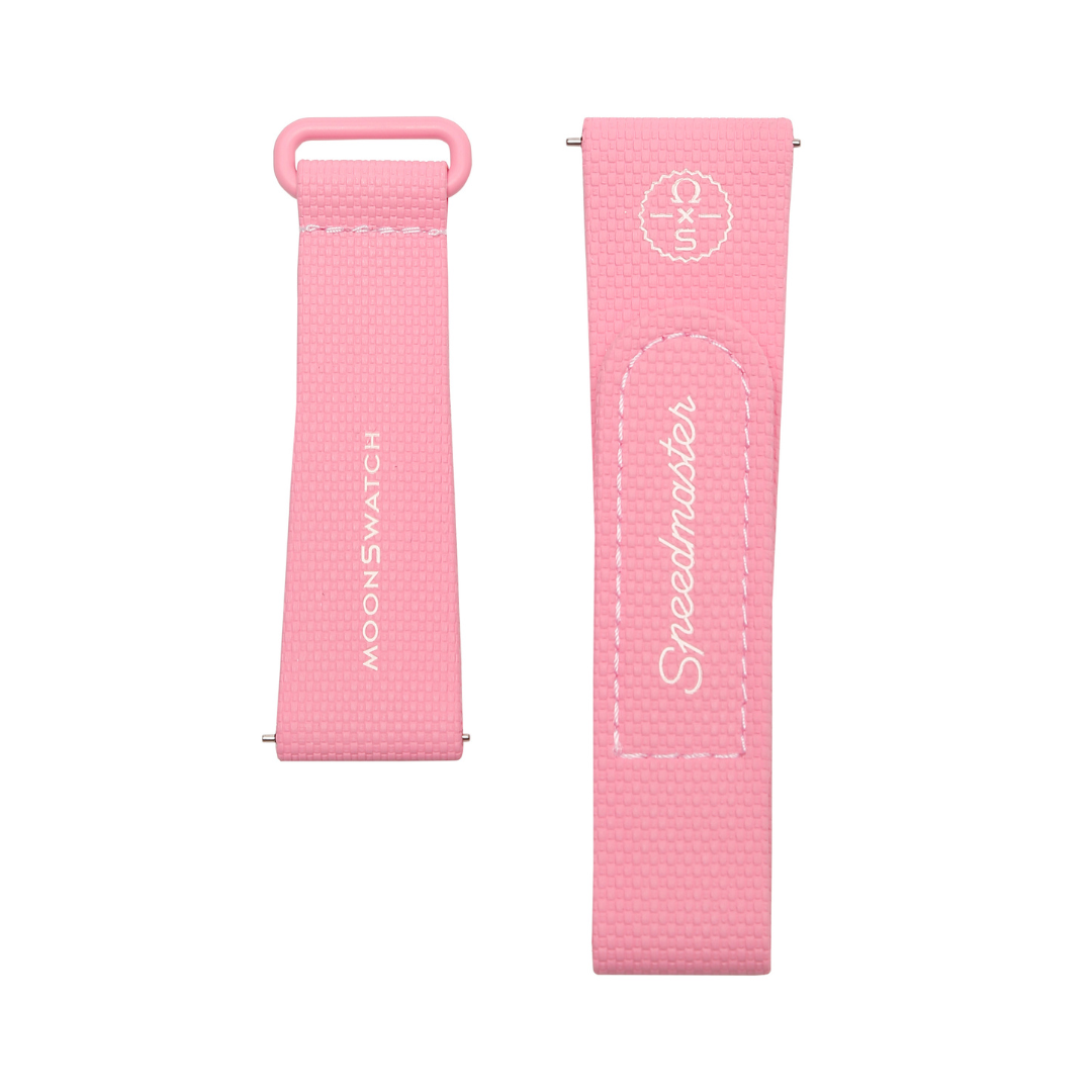 Swatch x Omega Bioceramic Moonswatch White Pink Straps by Omega