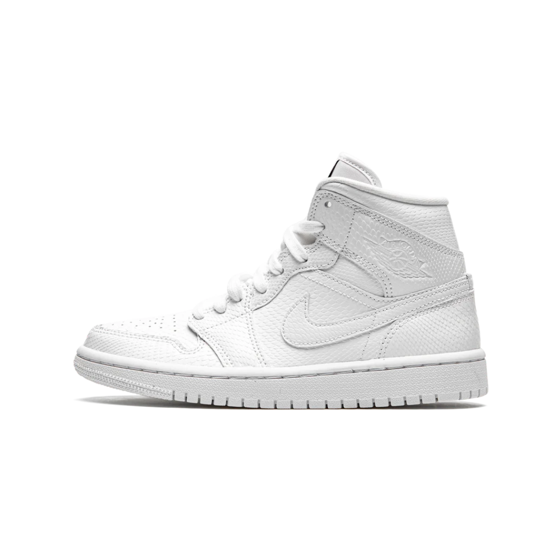 Jordan 1 Mid White Snakeskin (W) by Nike Air Jordan