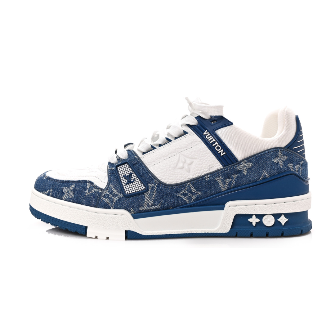 Louis Vuitton LV Trainer Monogram Denim White Blue by Louis Vuitton