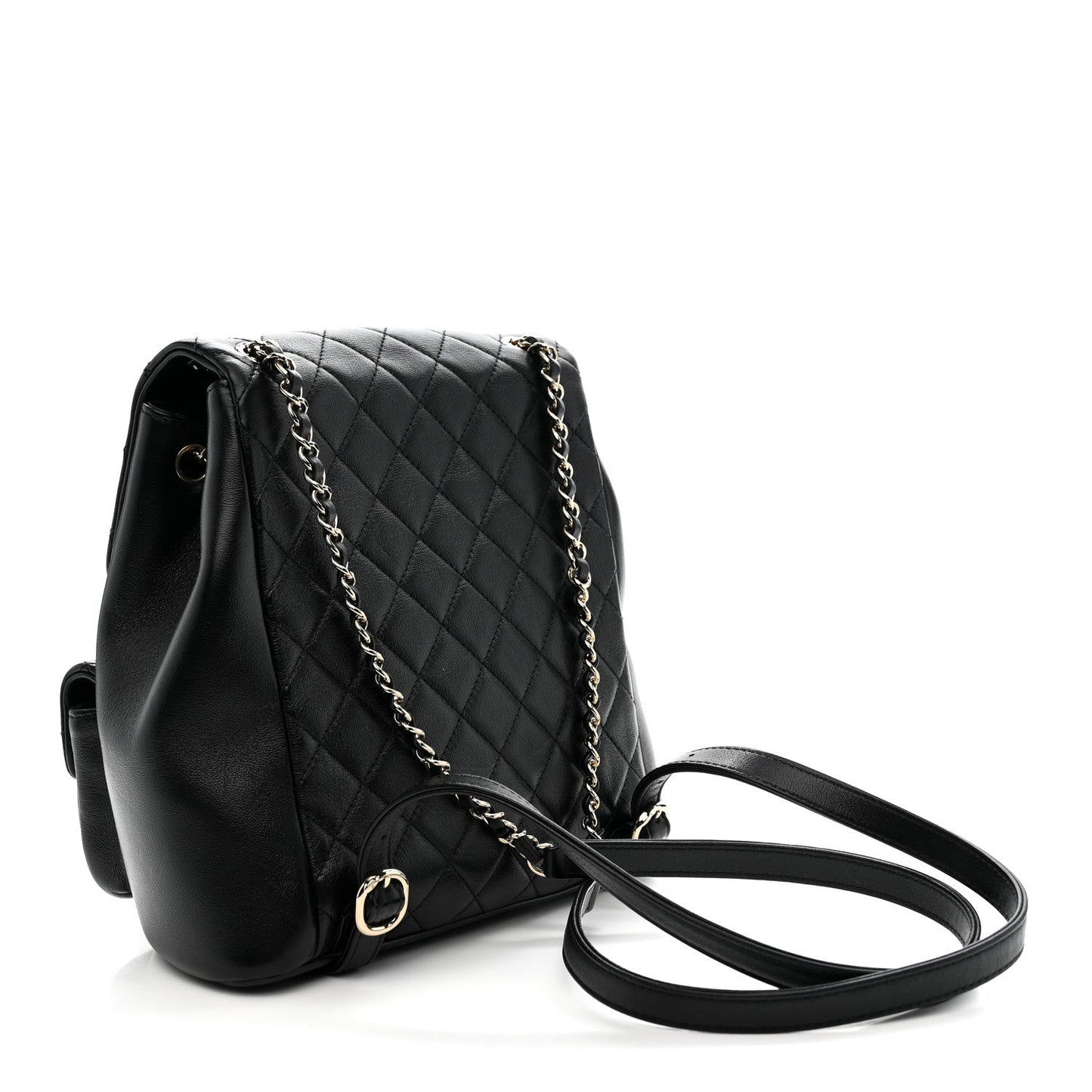 Chanel Calfskin Quilted Large Duma Drawstring Backpack – Black