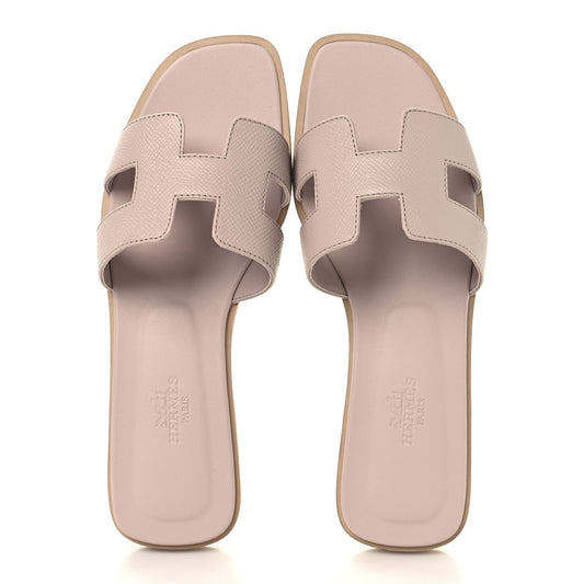 Hermès Oran Sandals – Rose Porcelaine Epsom Calfskin Edition - Zeuskicks