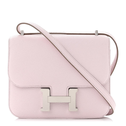 Hermès Constance 18 — Mauve Pale Chèvre Leather Silver Hardware