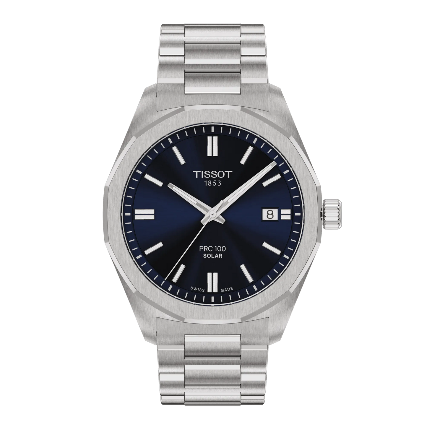 Tissot PRC 100 Solar 39mm T151.422.11.041.00 – Blue Dial, Grey Leather